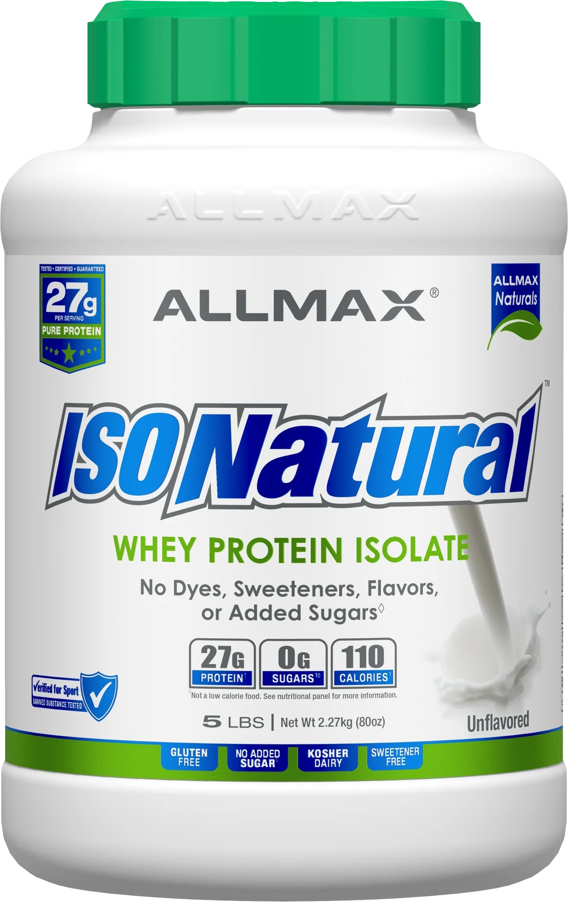 ALLMAX IsoNatural 5LB Unflavored 产品图